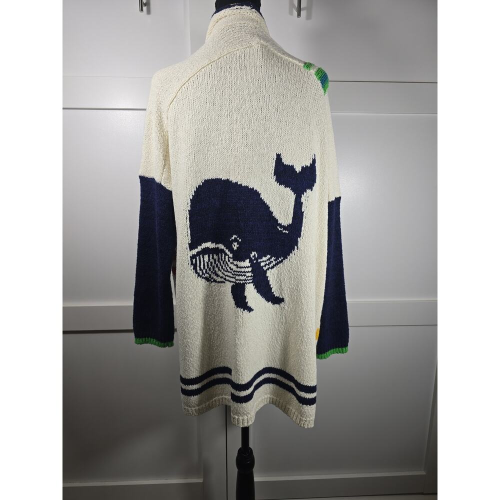 NWT Maeve x Anthropologie Nautical Buoy Whale Cardigan Sweater. Sz S/M. - Picture 5 of 12